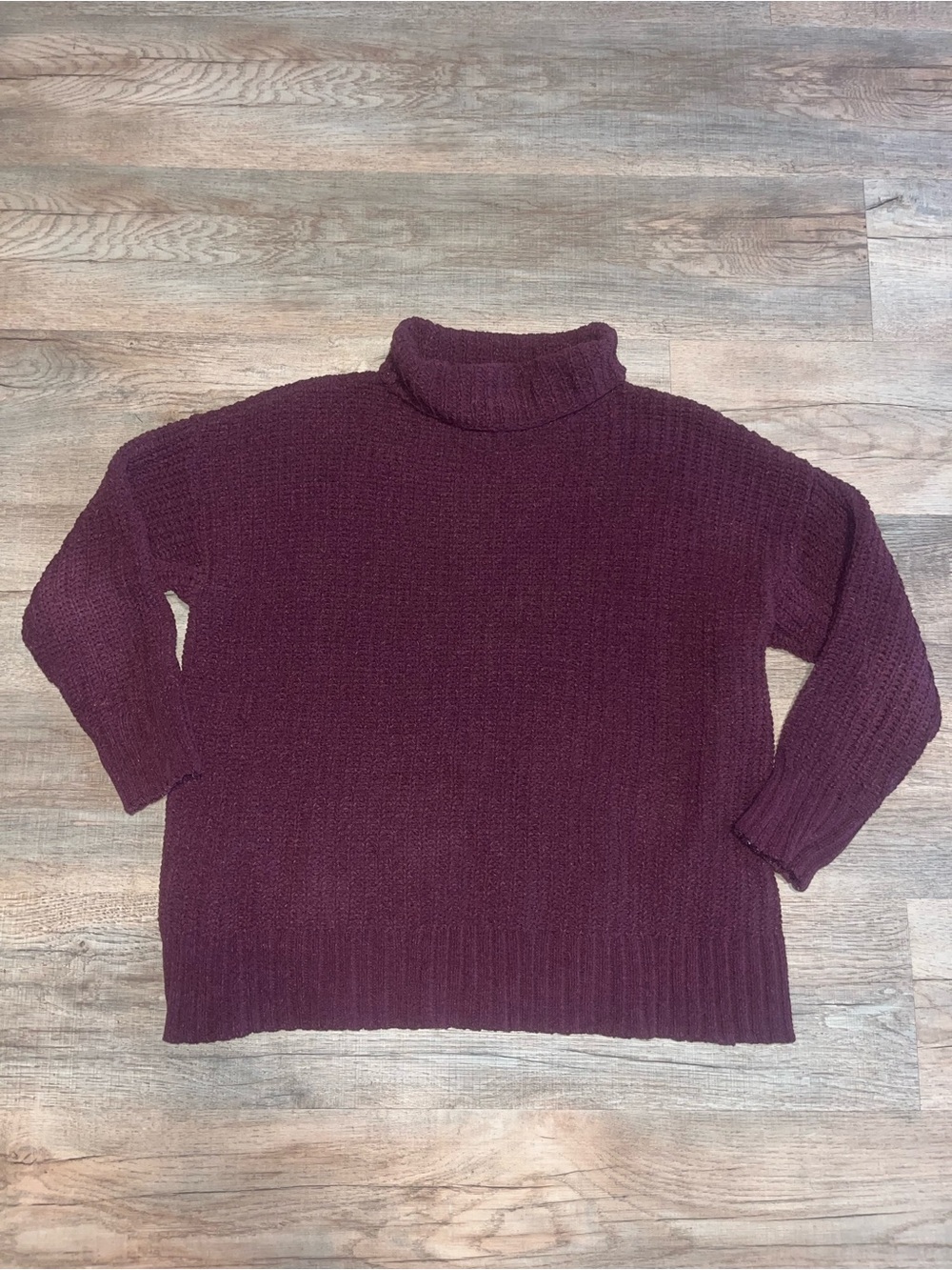 Aerie Purple Turtleneck Oversized Sweater Like New size XS